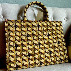 NWT Tory Burch SQUARE KNIT TOTE